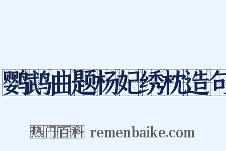 鹦鹉曲题杨妃绣枕造句是什么意思的图片